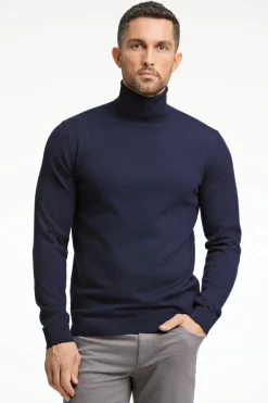 100% merino roll neck knit