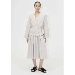 2388 Quilted Cotton, Gathered Tie Jacket