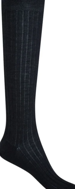 100% ribbed wool high socks