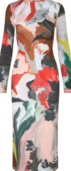 2244 Stocking Jersey, Pullover Long Sleeve Midi Dress