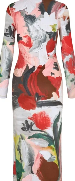 2244 Stocking Jersey, Pullover Long Sleeve Midi Dress