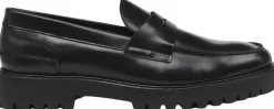Aaron Penny Loafer - Black Polido