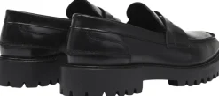 Aaron Penny Loafer - Black Polido