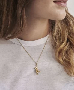 Aben i 18 karat forgyldt sølv uden kæde