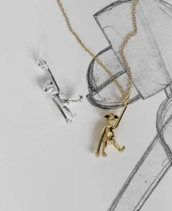 Aben i 18 karat forgyldt sølv uden kæde