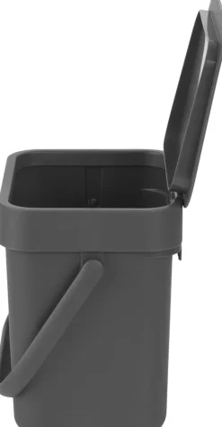 Affaldsspand m/låg sort. kon. 3 ltr