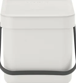 Affaldsspand m/låg sort. kon. 6 ltr