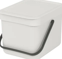 Affaldsspand m/låg sort. kon. 6 ltr