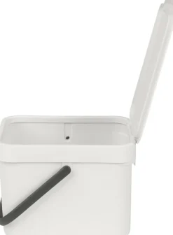 Affaldsspand m/låg sort. kon. 6 ltr