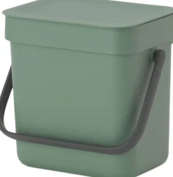 Affaldsspand m/låg sort. kon. 3 ltr