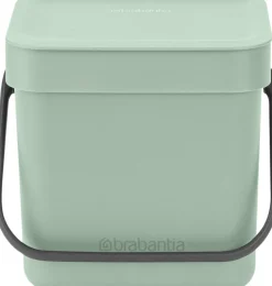 Affaldsspand m/låg sort. kon. 3 ltr