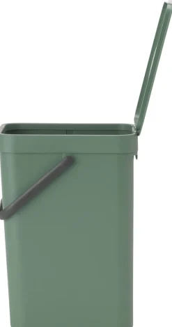 Affaldsspand m/låg sort.kon. 12 ltr