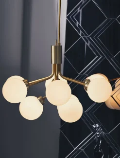 Apiales 9, brushed brass / opal