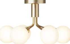 Apiales 6 Ceiling, brushed brass / opal