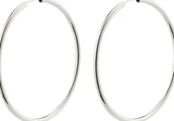 APRIL recycled medium hoop øreringe sølvbelagt