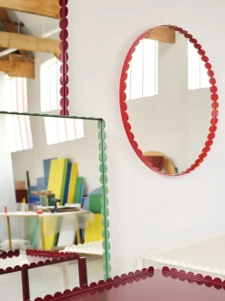 Arcs Mirror-Round-Red
