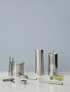 Arne Jacobsen martini mixer med mixer ske 1 l, steel