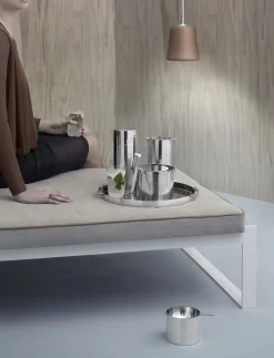 Arne Jacobsen vippeaskebæger H 8 cm steel