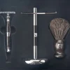 Barberians Shaving Kit: Safety Razor, Stand & Barberkost Sup