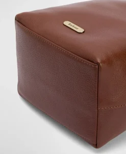 Barbour Cedar Leather Bucket Bag