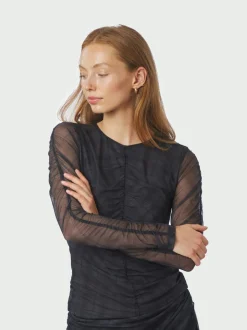 Bea Check Mesh Blouse