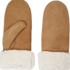 BELUKTA - MITTENS - SHEEP SUEDE WITH CURLY SHEARLING AROUND