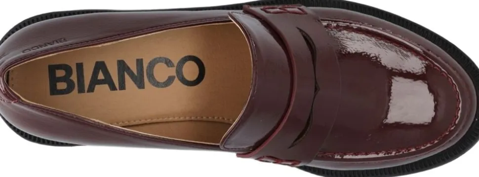 BIAPEARL Simple Penny Loafer Patent Aquarius