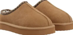 BIASNOW Flatform Binded Slip In Shoe Suede
