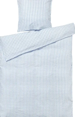 Bæk&Bølge Sengetøj lys blå/hvid 140x200 cm DK