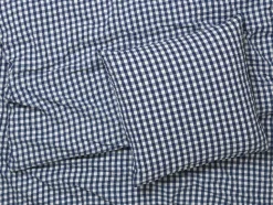 Bæk&Bølge Sengetøj mørk blå/hvid 140x200 cm DK