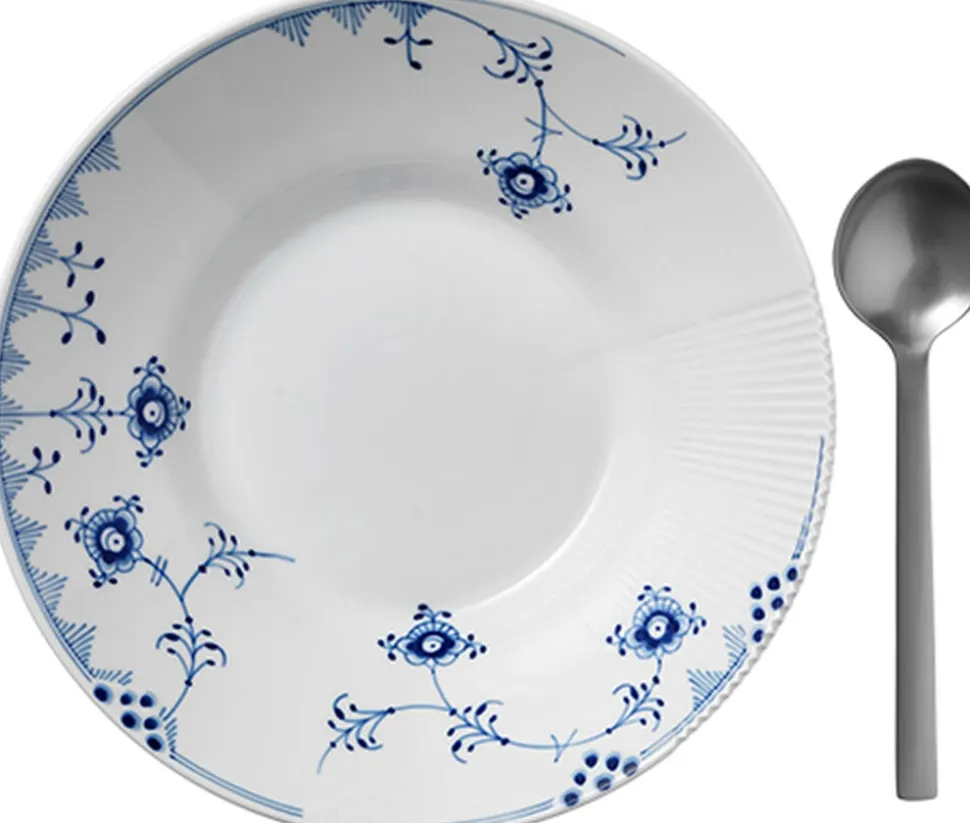 Blå Elements 25 cm. dyb tallerken