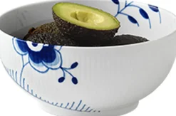 Blå Mega Riflet 110 cl. skål