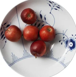 Blå Mega Riflet 34 cm Fad