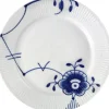 Blå Mega Riflet 22 cm. tallerken