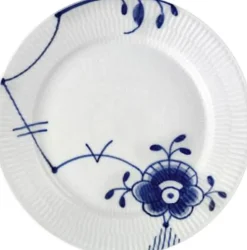 Blå Mega Riflet 22 cm. tallerken