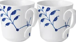 BLÅ MEGA RIFLET 2-PAK KRUS 28 CL