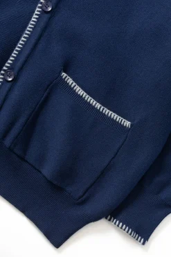 BLANKET STITCH CARDIGAN