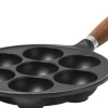 Æbleskivepande i Støbejern 20cm Matte Black