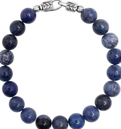 Blue Dumortierite Healing Bracelet with Silver Lock