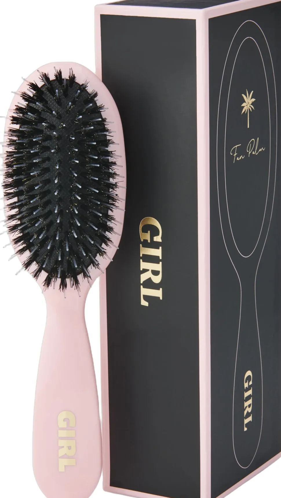 Boar- & Nylon Brush rose ""girl"" small