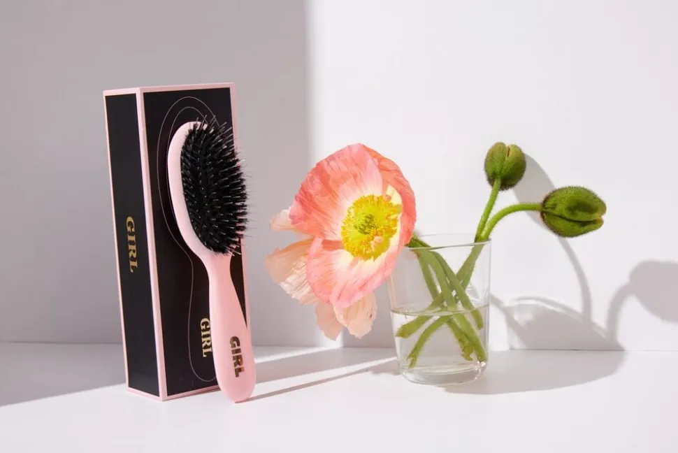 Boar- & Nylon Brush rose ""girl"" small