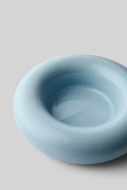 BOB CANDLE HOLDER, LARGE, LIGHT BLU