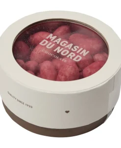 Box, Mandeldragé m/ hvid chokolade & hindbær ca. 185 g