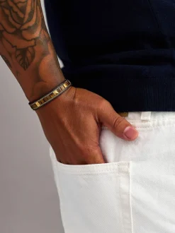 Brown Tiger Eye Stud Bracelet