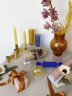 BUBBLE TUBE, LARGE, AMBER/ROSE, 90270A