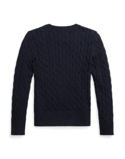 Cable-Knit Cotton Sweater