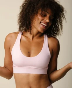 Cartel x Align by Blume cross-over sports top (brushed) - Blush