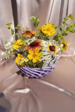 CERAMIC BASKET SICILIA LARGE LILAC