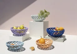 CERAMIC BASKET SICILIA SMALL LIGHT BLUE