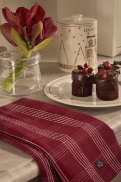 Checked Linen/Cotton Kitchen Towel